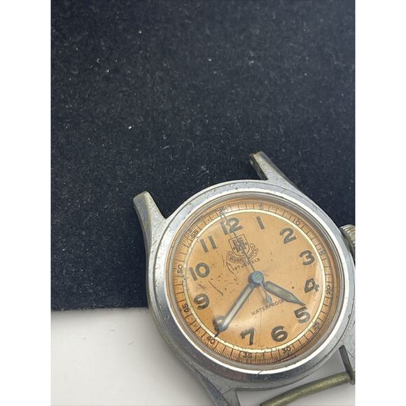 Vintage Muralt Mechanical Hand Wind Bronze Colored Dial Swiss Watch Runs - Picture 4 of 8